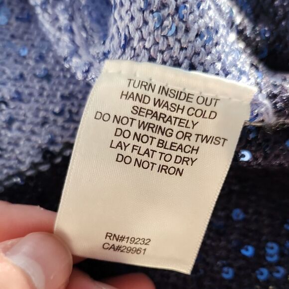 Alfred Dunner Striped Sequin Sweater knitted women size 1X Casual Sophisticated - Picture 11 of 11